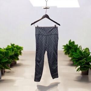 Aerie Play Thick Fleece Lined Leggings Sweater Knit Print Size L